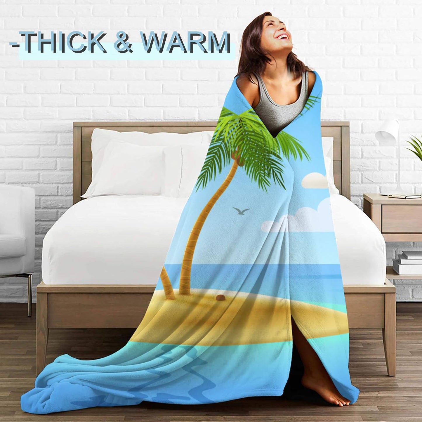 ainori Festive Nutcracker Throw Blanket- Ultra Soft, Fleece, Lightweight,Ballerinas, Christmas Trees Blankets, for Couch Room Bedroom, Modern Holiday Decor, Gifts for Kids Girls 50x60in