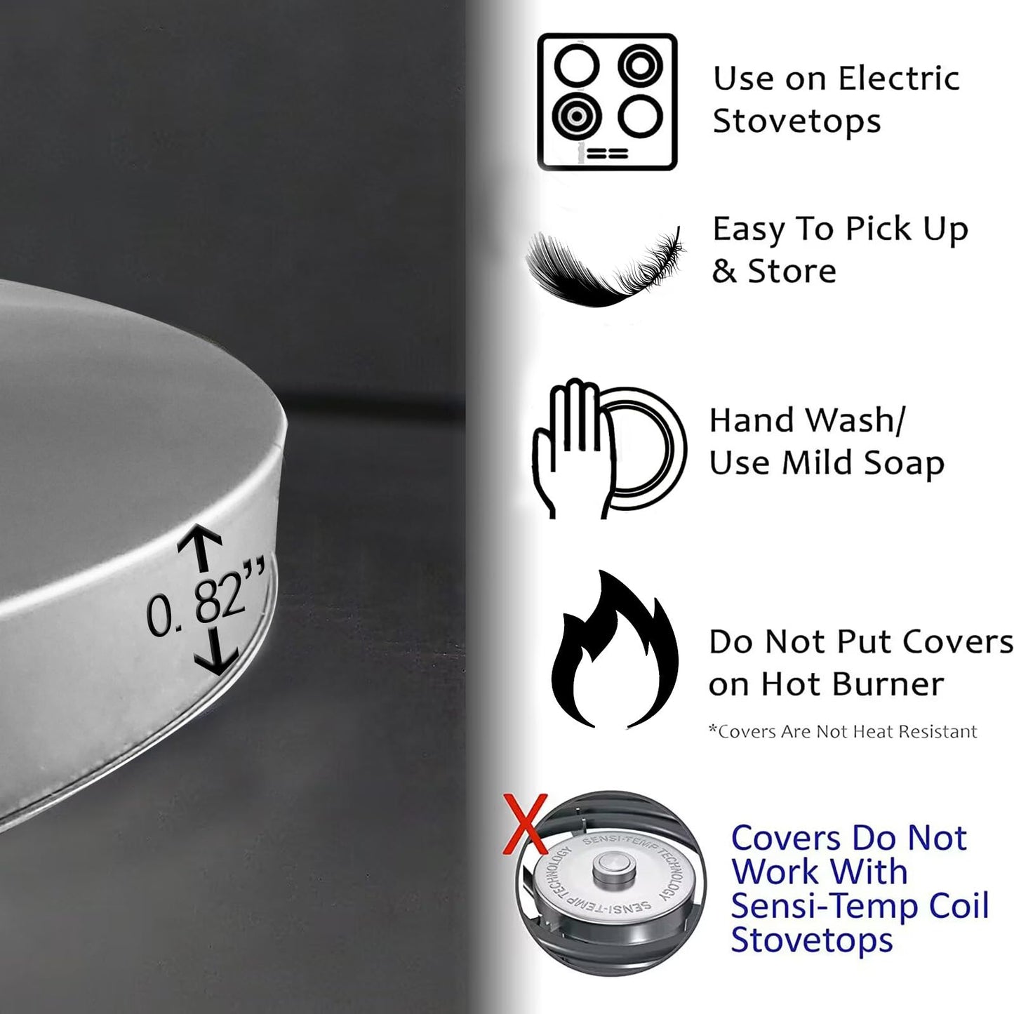 Tucocoo Coffee Stove Burner Covers Sweet Home Metal Stove Burner Cover,Set of 4,Coffee Beans Dining Room Gas Stove Burner Covers Cartoon Pattern Round Burner Cover Cooktop Decorations