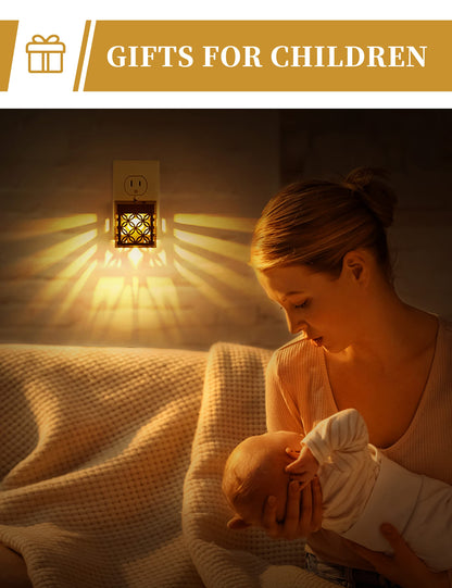 Night Light, Nights Lights Plug Into Wall [2 Pack], Plug in Night-Light, Nightlight, Dusk to Dawn Sensor, Adjustable Brightness Nightlights for Bathroom, Hallway, Stairway, Soft White