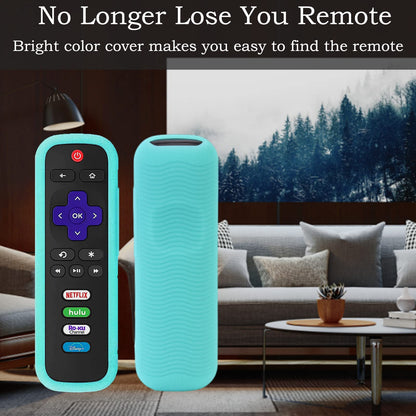 Silicone Protective Controller Cover fits for Roku TV Voice Remote | Element Roku | Westinghouse Roku TV Controller Cover,Glow in The Dark