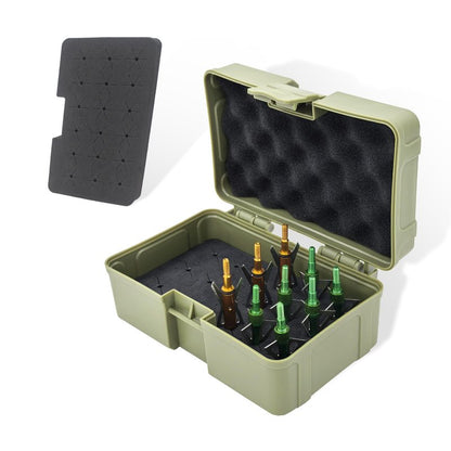 Wamlet Broadhead Box Storage Case Outdoor Arrow Tips Organizer for Compound Bow and Crossbow Accessories - Holds 18pcs Broadheads (Case Only)