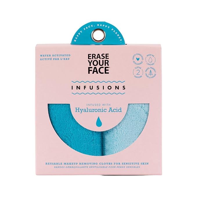 ERASE YOUR FACE Infusions Reusable Makeup Remover Cloths