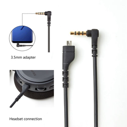 EARLA TEC Replacement Audio Cable Cord, Compatible for SteelSeries Arctis 3 /Arctis 5/ Arctis 7 /Arctis Pro Wireless Gaming Headphones (Audio Cable, Black)
