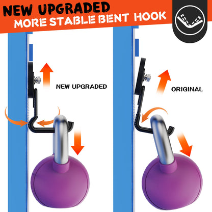 ULIBERMAGNET New Upgraded Large Magnetic Hooks,Strong Heavy Duty Magnet Hooks for Power Drill,Broom,Garden Tools, Pegboard, Garage, Workshop,Hardware, 3 Pack Magnet Storage Holder for Hanging(Black)