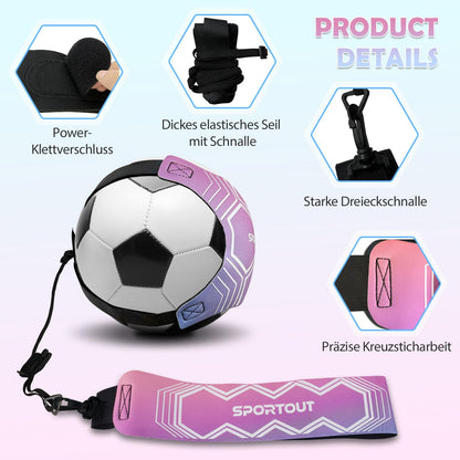 Sportout Soccer/Volleyball Training Equipment Aid, Solo Soccer Trainer, Football Accessories with Adjustable Waist Belt for Kids Adults