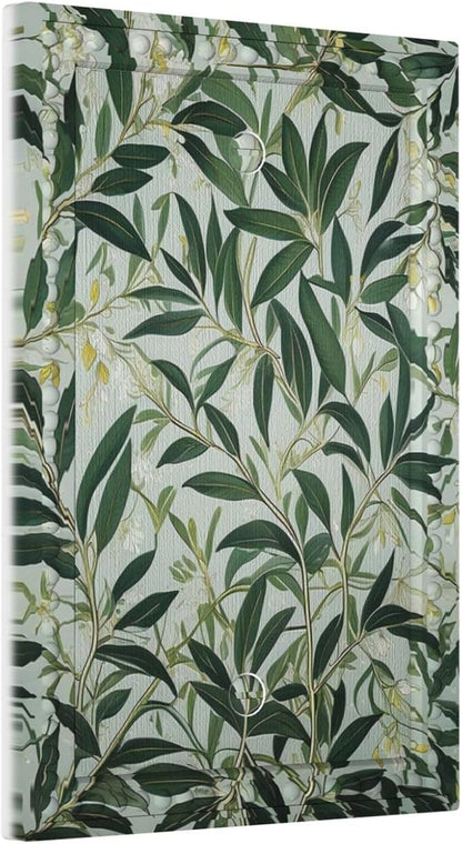 Sage Eucalyptus Leaves Foliage Light Switch Covers No Device Wall Plate 1 Gang Decorative Blank Switchplate Electrical Faceplate for Country Living Bedroom Decor