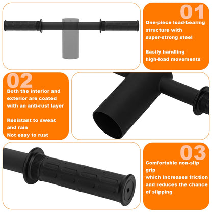 KSWLOR T Bar Row Handle Landmine Attachment,T Bar Row Handle Fit for 2-Inch Olympic Barbell,Landmine Attachments for Deadlift, Squat Workout, Increased Versatility