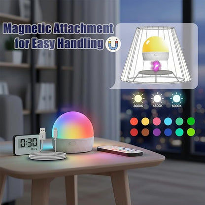 Battery Operated Wall Sconces Set of Two, Rechargeable Wall Sconce Wireless Battery Wall Lamp with 15 Colors RGBCW Dimmable Magnetic Bulbs & Remote for Bedroom Living Room Hallway Decor Gold