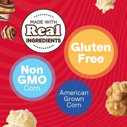 Popcornopolis Gourmet Popcorn Cone Variety Pack – Zebra, Cheddar Cheese, Caramel & Kettle Corn Popcorn, Great for Gifting & Sharing (12-Count)