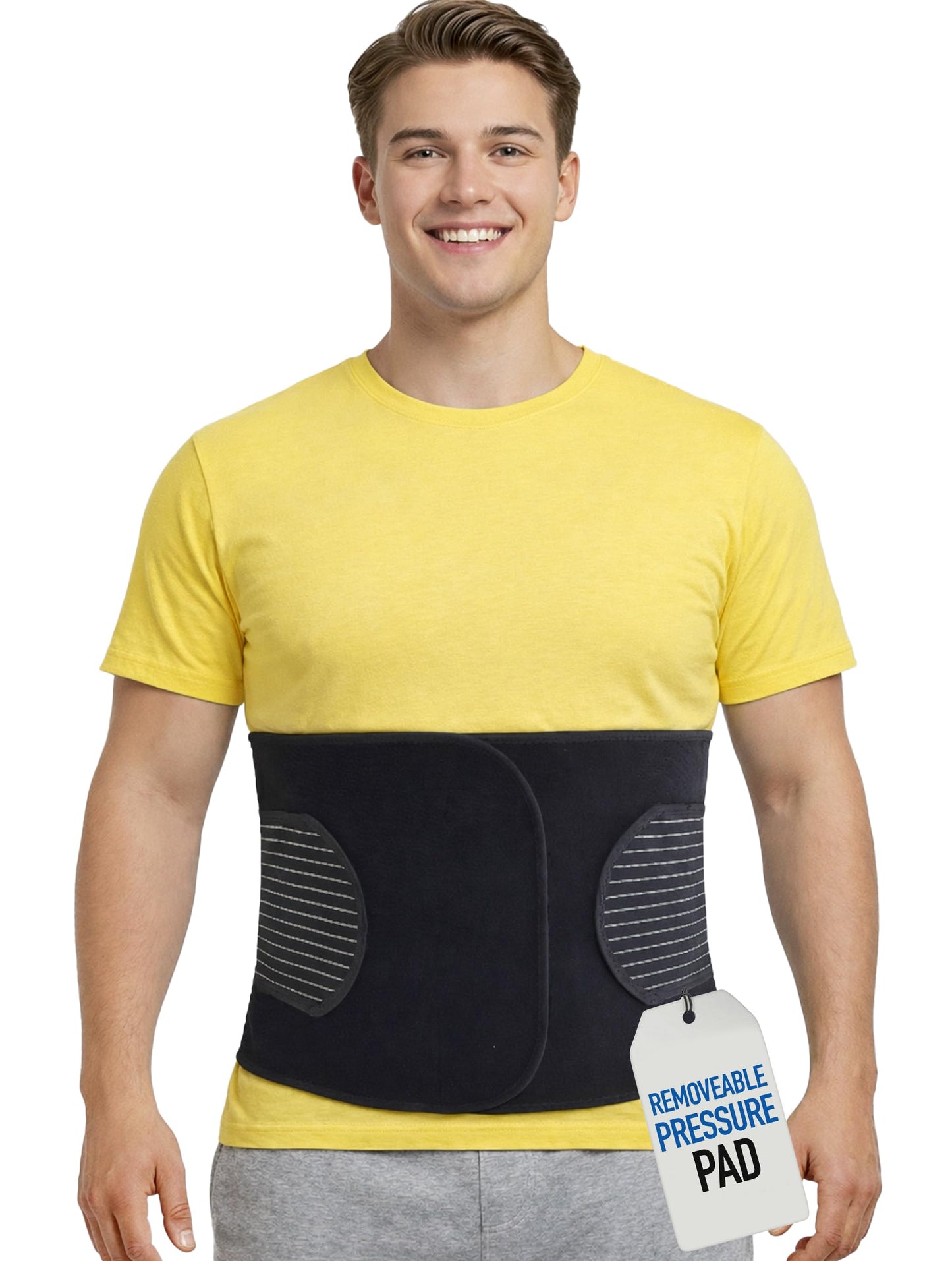 Plus Size Hernia Belt for Men & Women | Post Surgery Abdominal Binder Postpartum Belly Band Belly Wrap | Hysterectomy, Umbilical Inguinal Hernia | Belly Binder & Tummy Tuck | Fajas Para Hombres (XXXL)