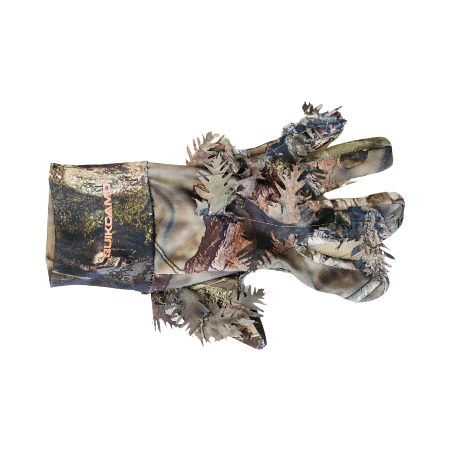 QuikCamo Men’s Realtree Xtra Green 3D Leafy Hunting Gloves with Touch Screen Tips - Lightweight Stretch Fit with Non-Slip Grip