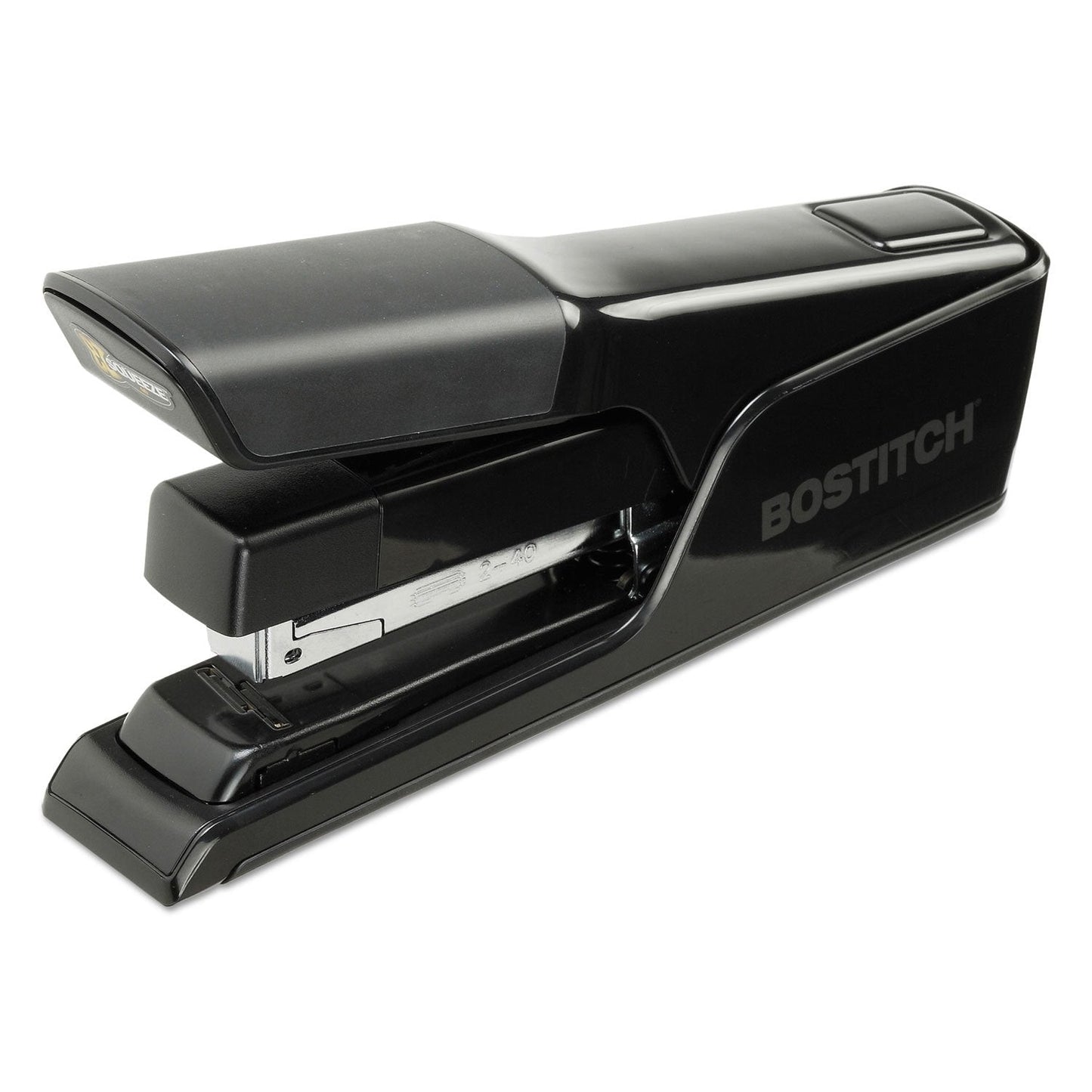 Bostitch Office EZ Squeeze 40 Sheet Flat Clinch Desktop Stapler, Reduced Effort, Black (B9040)