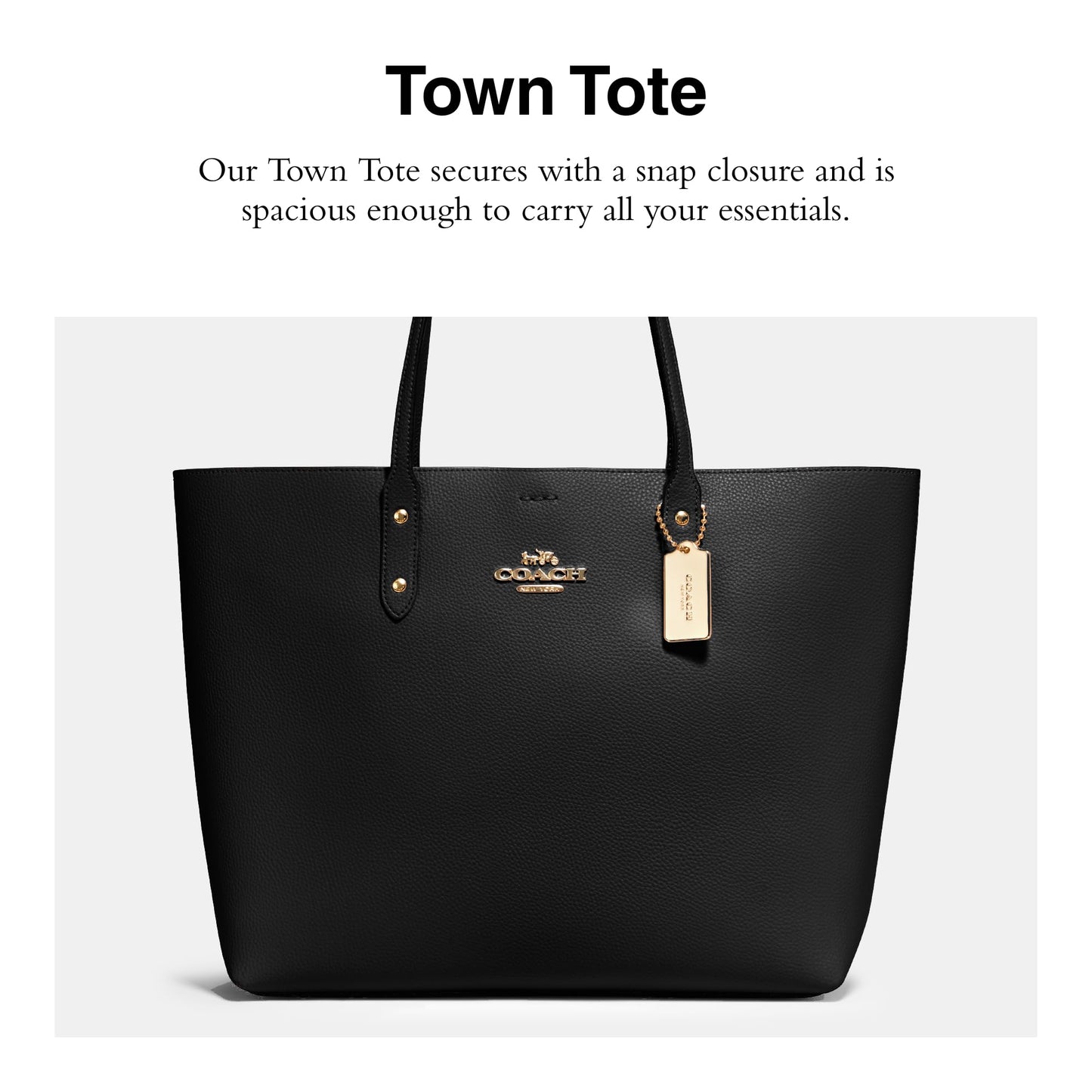 COACH Town Tote, Black