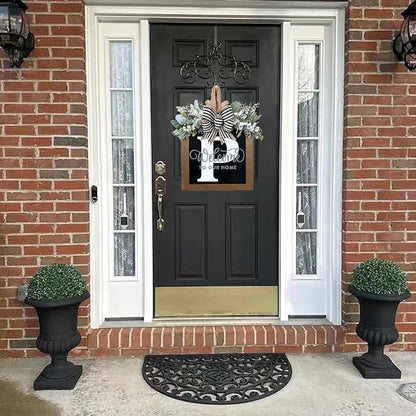 16'' Personalized Last Name Welcome Sign, Door Wreaths for Front Door Outside, Spring Wreath for Front Door Decor, Farmhouse New Home Gifts for Home (P)