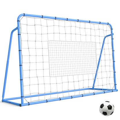 GarveeLife 6X4 Ft Adjustable Soccer Rebounder Net, Heavy Duty Soccer Rebound Net with Iron Frame, Rust Resistant, Football Training Equipment for Backyard/Field, Easy Assembly