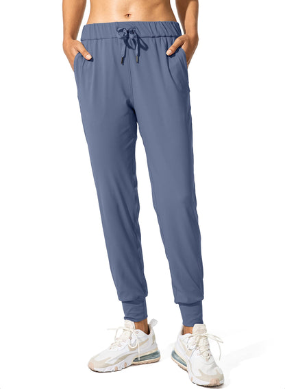 SANTINY Women's Joggers Pants Pockets Drawstring Running Sweatpants for Women Lounge Workout Jogging(Slate Blue_S)