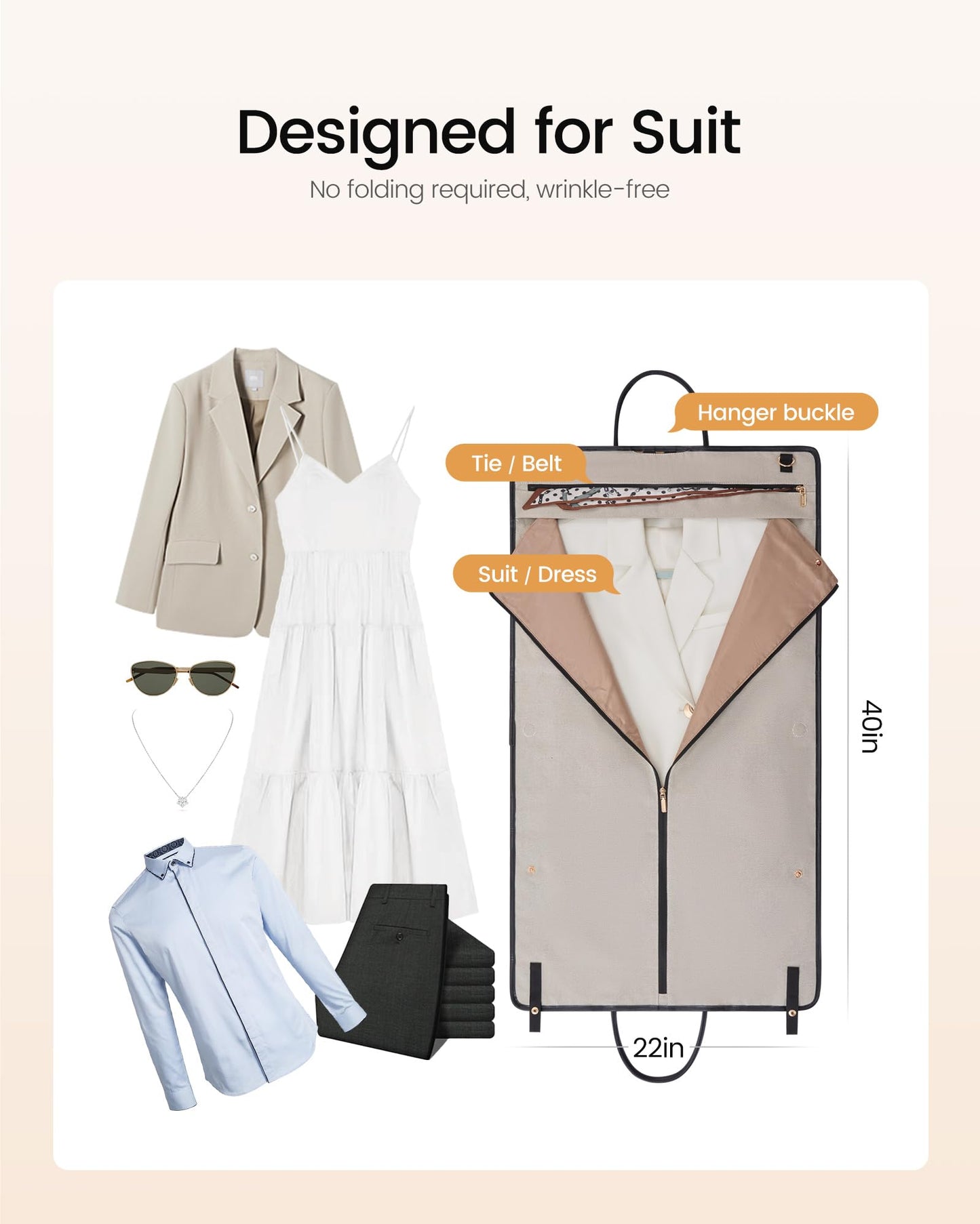 LOVEVOOK Garment Bags for Travel,3 in 1 Garment Duffle Bags for Travel with Shoe Pouch,Carry on Garment Bag for Women Men,Hanging Suitcase Suit Dress Business Travel Bag Weekender Bag
