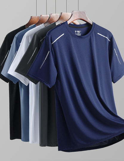 5 Pack Men’s Active Quick Dry Crew Neck T Shirts | Athletic Running Gym Workout Short Sleeve Tee Tops Bulk (Set 17, XX-Large)