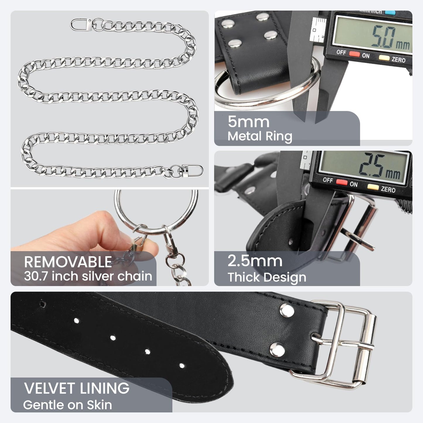 Brycarely Mens PU Leather Chest Harness Costume Cosplay Top with Chains, Adjustable Body Harness Shoulder Straps Male Punk Fashion Steatement Rave Outfit for Music Festival Party Halloween Cosplay