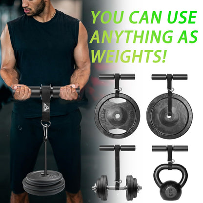 Forearm Strengthener Roller with Loading Pin and Thick Foam Grip – Multi-Functional Wrist Roller & Arm Blaster for Forearm, Wrist, and Grip Strength Training