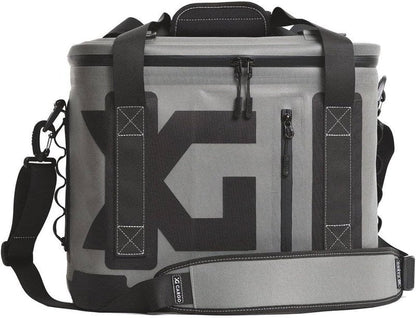 Insulated 21-Quart Nylon Ice Box Cooler - Waterproof Design with Shoulder Strap & Grab Handles | Black