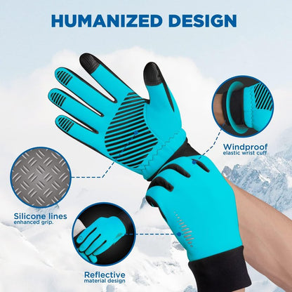 Winter Gloves for Men & Women - Thermal Touch Screen Ski Gloves | Non-Slip Palm & Fleece Lined for Cold Weather Activities