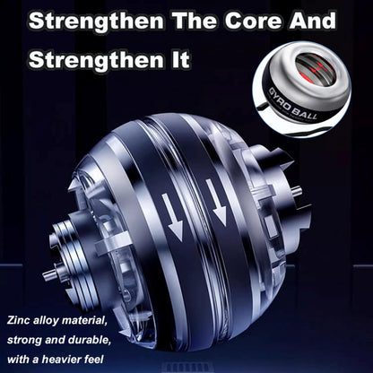 All-Metal Power Gyro Ball(2026 New 6-Level Color-Shifting), Weighted Auto-Start Hand Wrist Forearm Trainer and Strengthener for Exercise Joint and Muscle with Led Light (with Ball Bag)