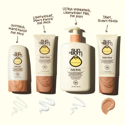 Sun Bum Daily SPF 50 Sunscreen Body Lotion - Broad Spectrum Moisturizing Sunscreen with Vitamin E - Vegan and Hawaii 104 Act Compliant (Without Octinoxate & Oxybenzone) - Dermatologist Tested - 8 oz
