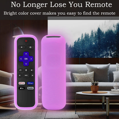 Silicone Protective Controller Cover fits for Roku TV Voice Remote | Element Roku | Westinghouse Roku TV Controller Cover,Glow in The Dark