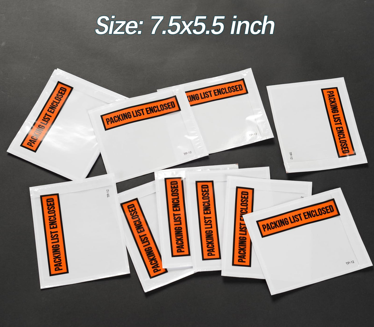 1000pcs 7.5"x5.5" Packing List Envelopes Self-seal Packing Slip Envelope Pouches Shipping Label Sleeves Top Loading Packing List Enclosed Bags.