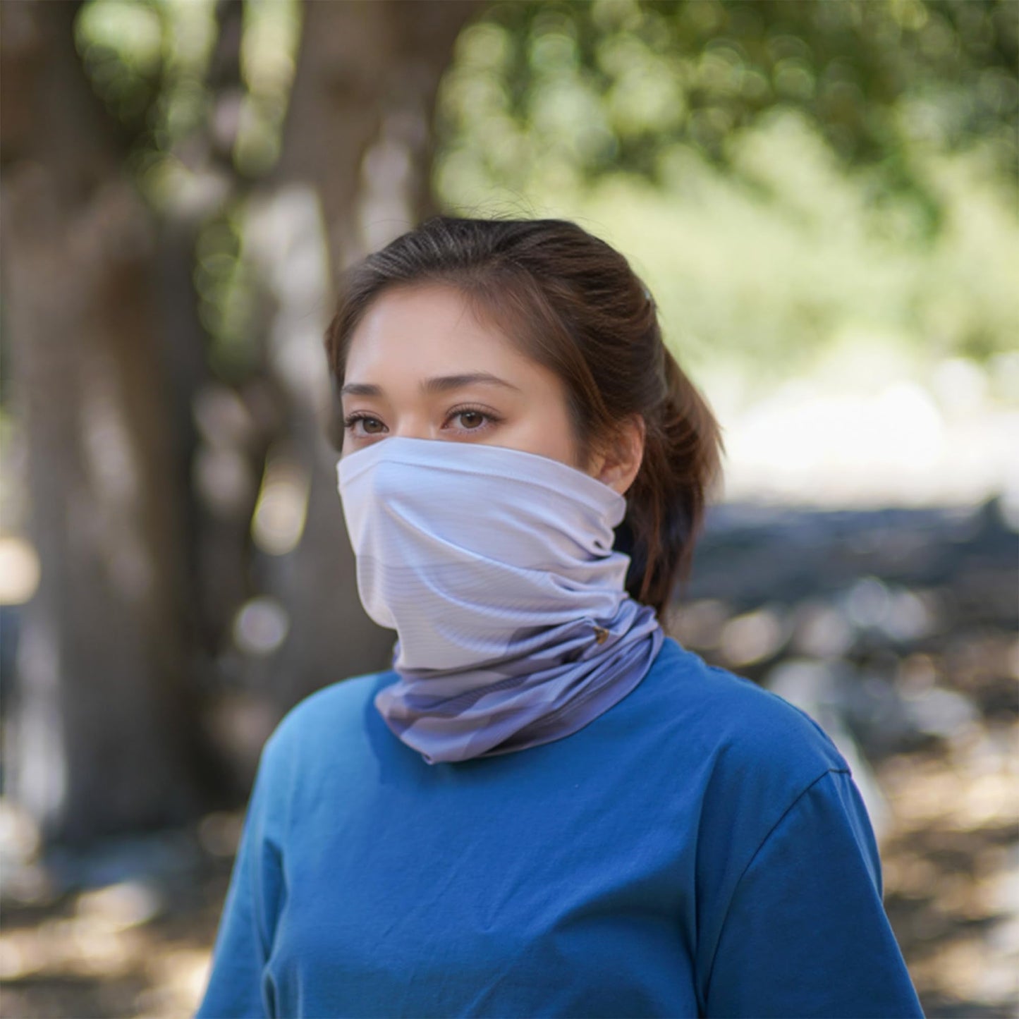 WHTE MOSS Cooling Performance Neck Gaiter & Headband – UPF 50+ Moisture-Wicking, Ultra-Soft, Breathable Sports Buff Face Mask for Men & Women, All-Season Sweatband (Mountain White)