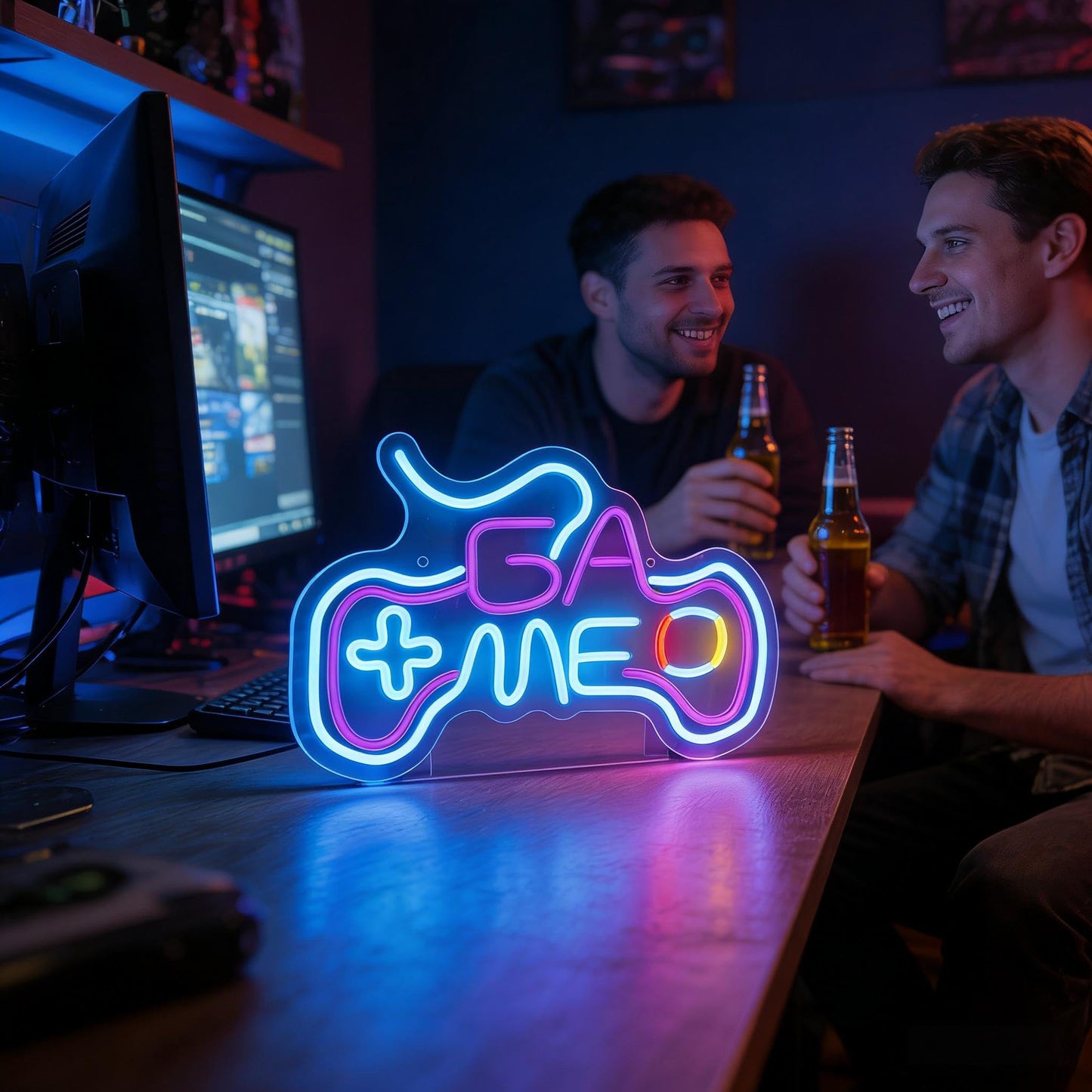 Neonawall Gamer Neon Sign for Wall Decor Light Up Letters Business Led Sign Gamer Birthday Party Gifts Led Decorative Night Signs Game Room Decorations Christmas Gift for Boys’ Home Bedroom