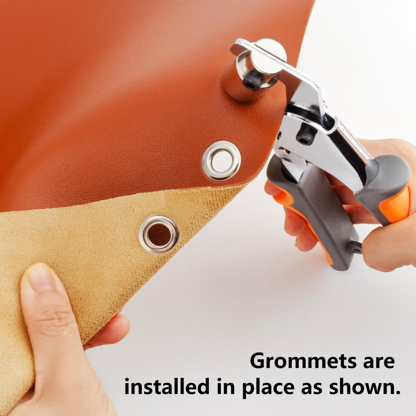 WINLION Grommet Tool Kit - 3/8 Inch Eyelet Tool kit,Heavy Duty Manual Grommet Press Machine with 500PCS Metal Grommets for Fabric, Tarps, Banners, Curtains.