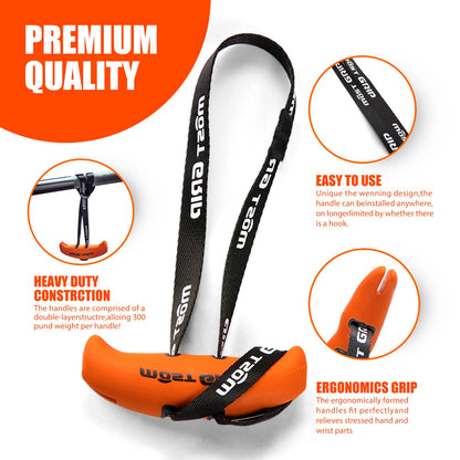 MOST GRIP Neutral Grip Pull Up Handles for Home Gym Workout, Ergonomic Pull Up Grips with Non-Slip for Pull Up Bar and T-bar Row