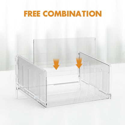 Cuukie File Sorter Organizer, 5 Sections Acrylic Letter Tray for Desk, Mail Organizer Letter Holder for Envelopes, Mail, Electronics 1Pack