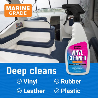 Boat Vinyl Cleaner Upholstery and Seat Cleaner Protectant for Marine Vinyl Windows and Pontoon Interiors Effective Boat Cleaning Supplies and Conditioner Products