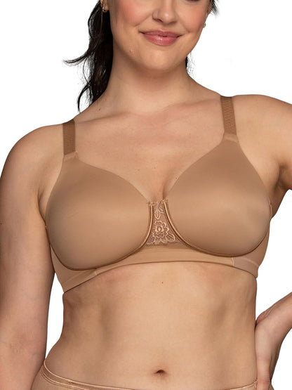 Vanity Fair Womens Full Figure Beauty Back Smoothing Bra, 4 Way Stretch Fabric, Lightly Lined Cups Up to H