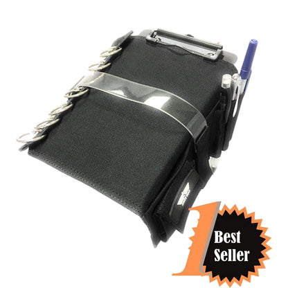 Performore Pilot Kneeboard - Includes Clipboard, Knee Strap & 7 Rings - Organize Approach Plates, Checklists & More - Secure & Convenient Aviation Knee Board for Professionals & Enthusiasts