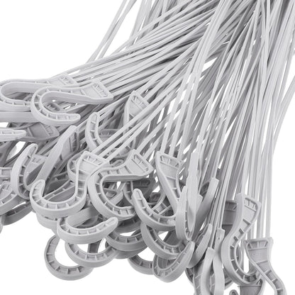 50Pcs Practical Plastic Plant Hanger Hook Hanging Basket Flower Pot Replacement Chain Hanger for Bird Feeder Planters Lanterns White Flower Pot Hanging Chain