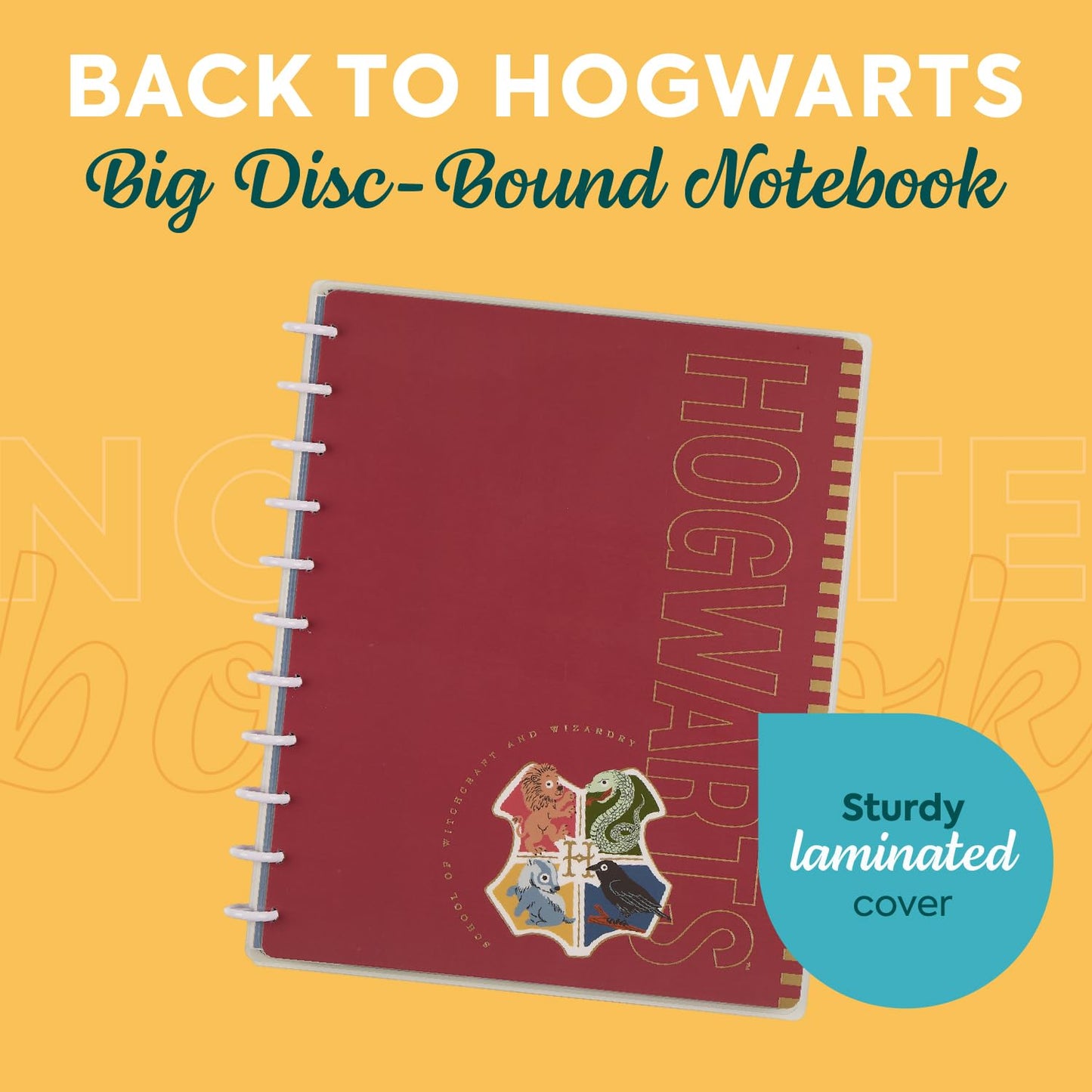 Happy Planner Harry Potter Notebook for Office, School or Journaling, Disc-Bound Notebook, 3 Dividers, 60 Dot-Lined Pages, Big Size, Back to Hogwarts