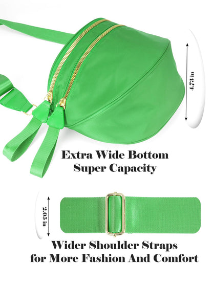 Pure Colour Crossbody Bag Bum Bag for Women,Spacious Purse Fanny Packs Belt Bag,Oversized Bum Bag (Colour Bum Bag-Beige)