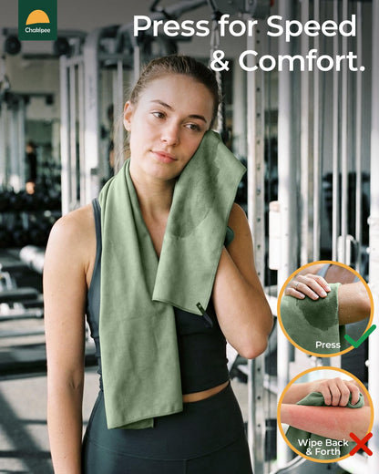 Chakipee Quick Dry Microfiber Towel Travel, Beach & Camping Towels. Fast Drying, Super Absorbent & Ultra Compact for Travel, Bath, Gym, Swimming, 1 Pack, 60''x30'' Army Green