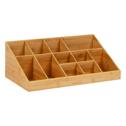Mind Reader Cup and Condiment Station, Countertop Organizer, Coffee Bar, Kitchen, Stirrers, 17.875"L x 9.5"W x 6.625"H, Black