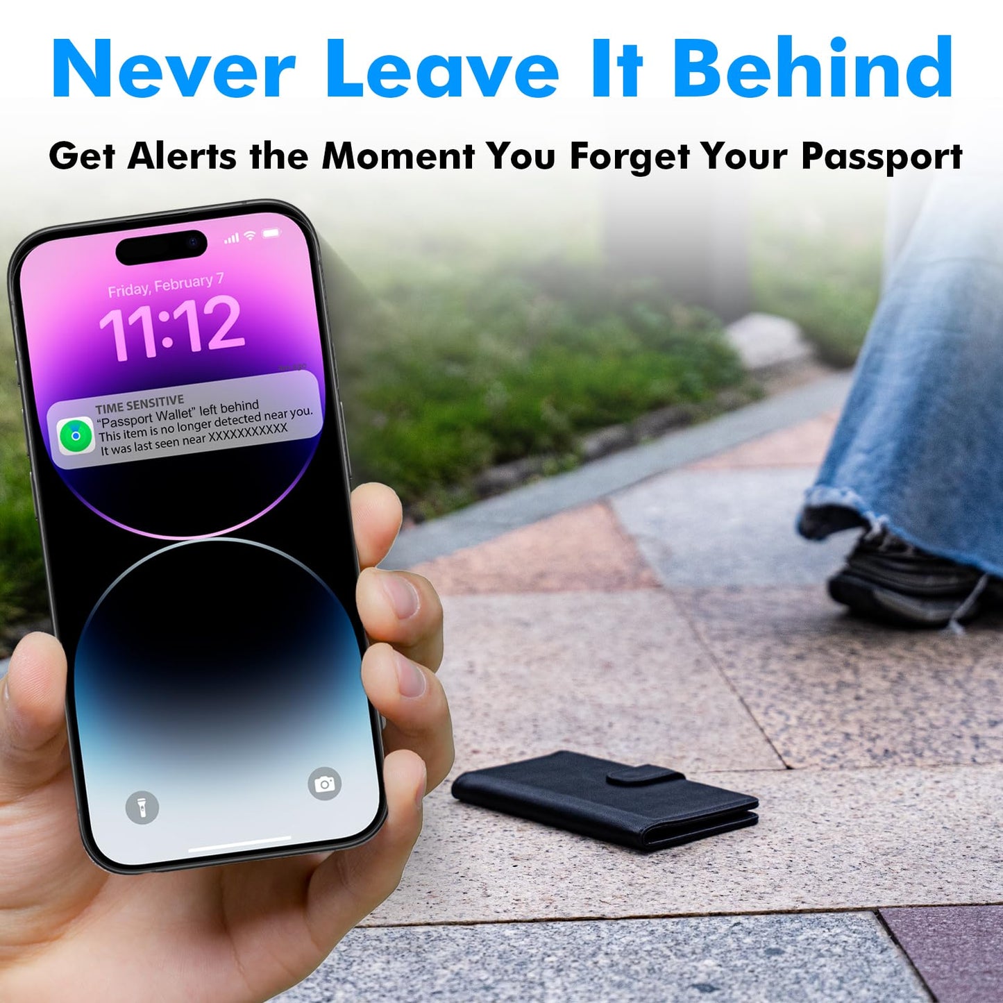 Travel Depot Trackable Passport Holder for Travel, Apple Find My Compatible Passport Wallet, Anti-Lost Passport Cover with Card Slots for Men & Women, Smart Travel Wallet
