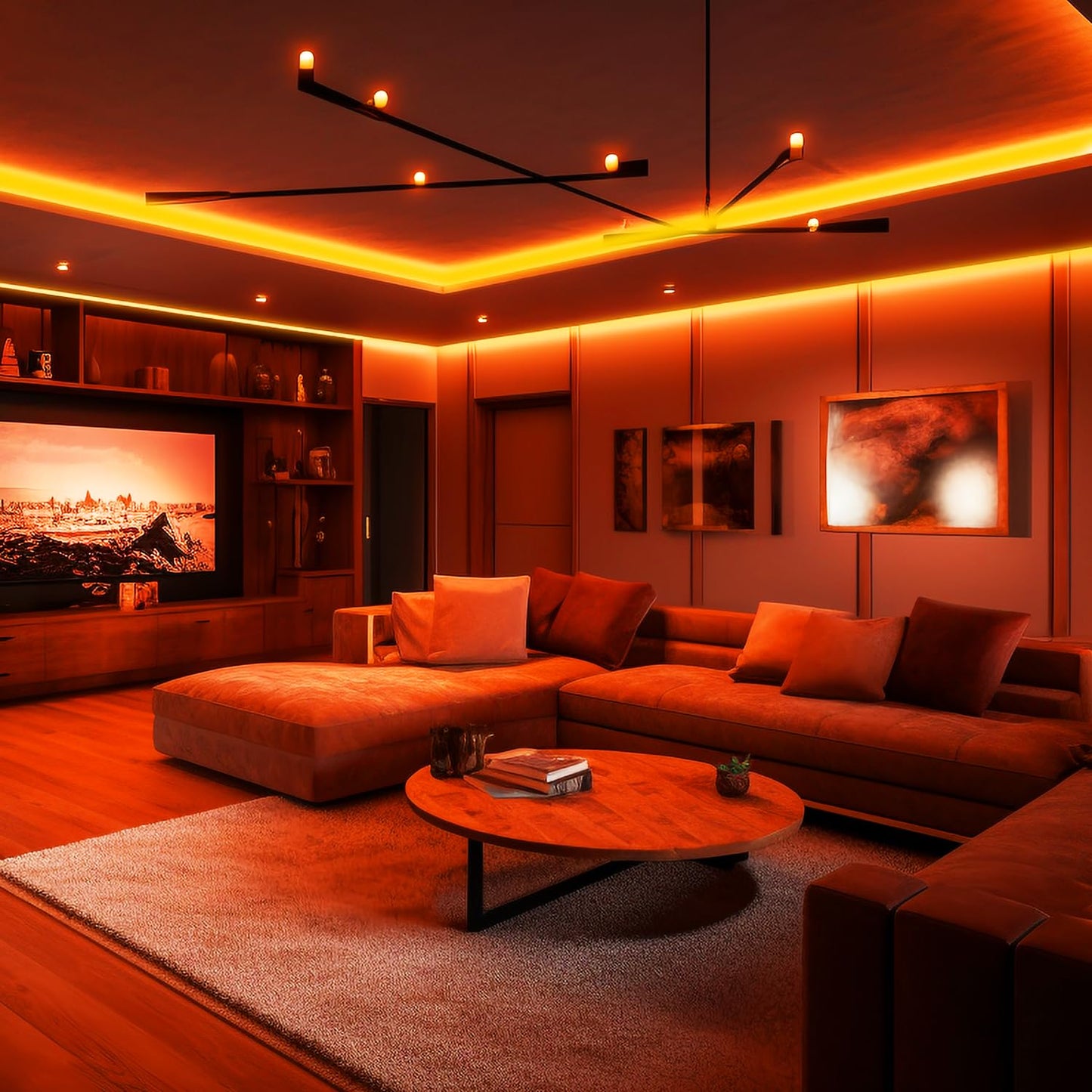 iNextStation 16.4FT/5M Orange Neon Rope Light, DC12V LED Strip Lights, IP65 Waterproof Flexible Silicone Neon Lights, Cuttable DIY Neon Sign for Halloween Decorations, Gaming Room, Bedroom (with Plug)