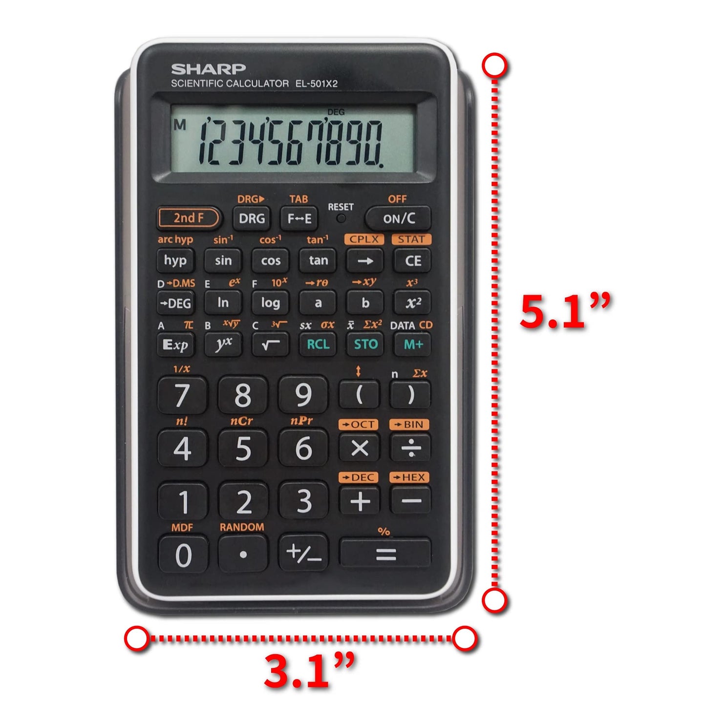 Sharp EL501X2BWH Engineering/Scientific Calculator