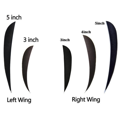 ZSHJGJR Archery Arrow Feathers 4Inch 5 Inch Turkey Feathers Fletchings Arrow Feathers Fletches Right Wing for DIY Hunting Arrows 50PCS (4inch, Right Wing, White)