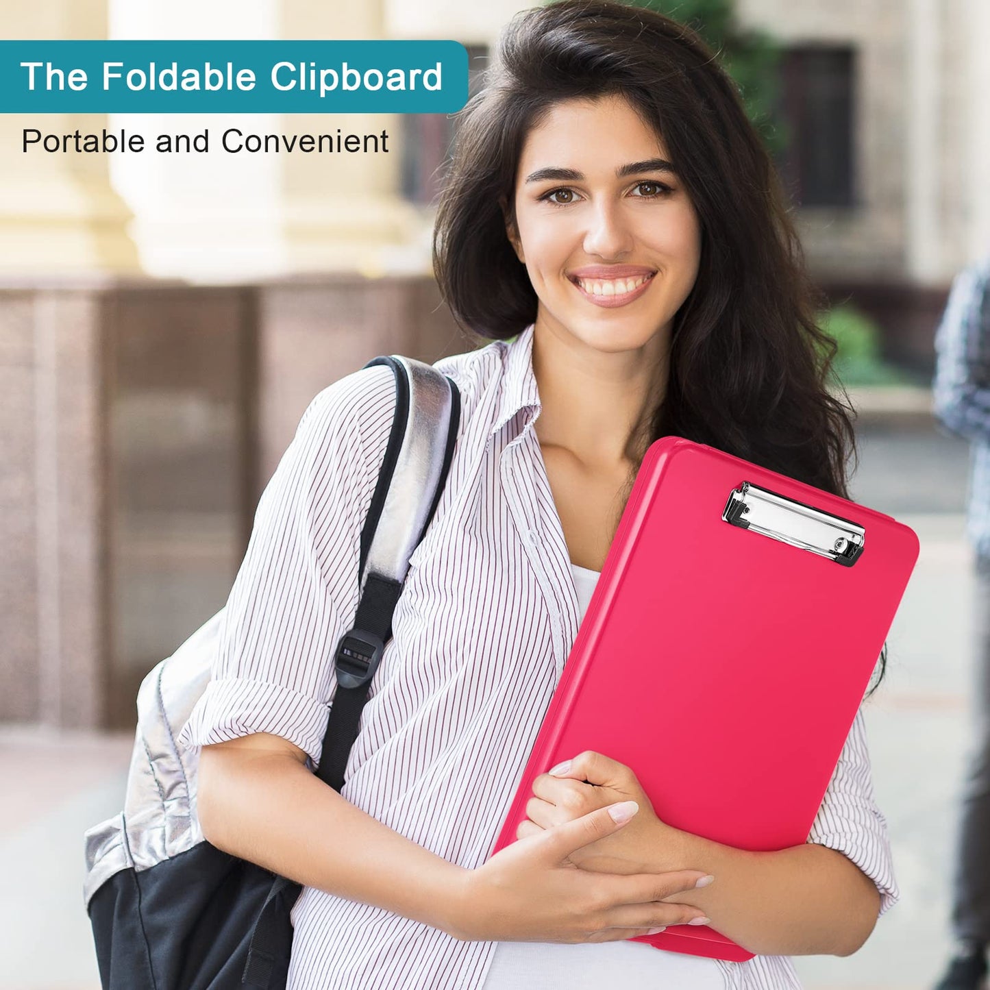 4 Pieces Clipboard with Storage Plastic Storage Clipboard Nursing Foldable Clip Board with Low Profile Clip for Student Teacher Nurse Employee, 9. 5 x 13. 5 Inch (Black, Blue, Green, Rose Red)