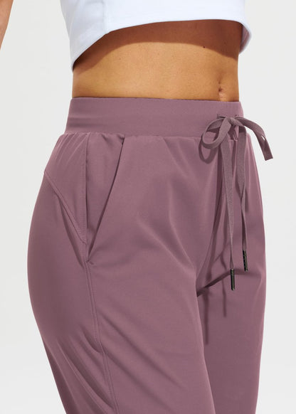 Libin Women's Joggers Pants Athletic Dance Sweatpants with Pockets Running Tapered Casual Pants for Workout,Lounge, Vintage Purple L
