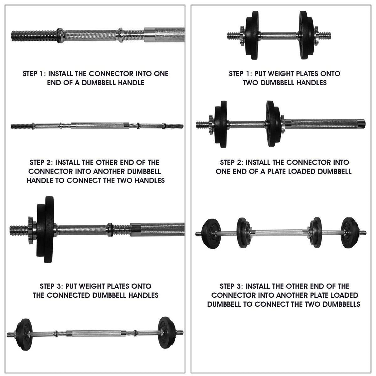 Yes4All Dumbbell Adjustable - 40lbs + Connector